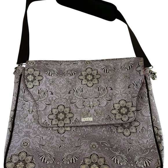Handbags - Abby Elegant Floral Laptop/Crossbody Shoulder Bag